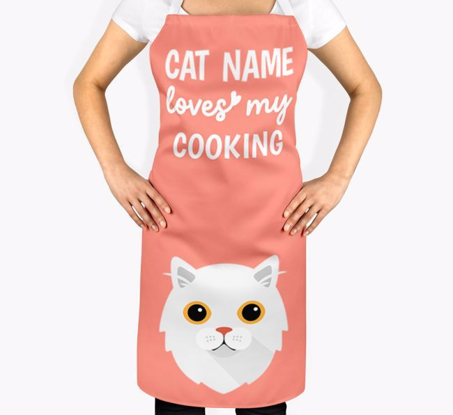 '{dogsName} Loves My Cooking' - Personalised {breedFullName} Apron 